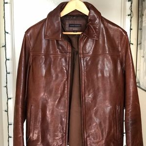 Banana Republic Brown Leather Jacket (Vintage)